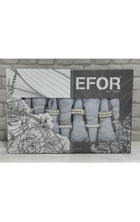 Скатерть EFOR KDK SET 160*220 8 салфеток- серый GRI