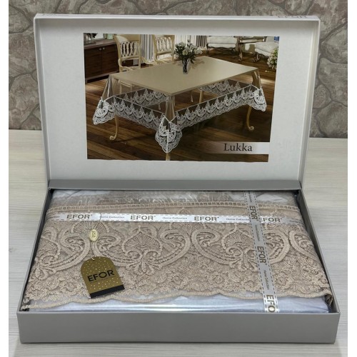 Скатерть EFOR LUKKA 160x220 прямоугольная (капучино) CAPI