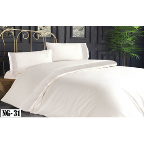 КПБ EFOR RANFORCE (ILKBAHAR NG-31) KREM кремовый гипюр евро