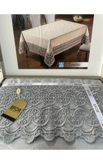 Скатерть EFOR LOUISE WATERPROOF 160*220 gri серый