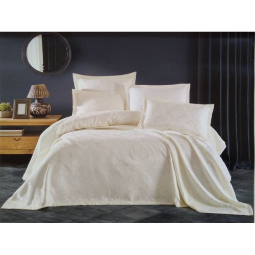 Покрывало EFOR (Gardines) с наволочками MONICA (240*260) кремовый KREM