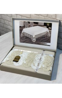 Скатерть EFOR DILAN GARDENYA 160*300 прямоугольная капучино S.KAHVE