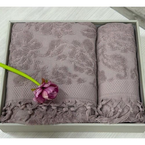 Набро полотенец EFOR из 2-х предметов (50*90.70*140) модель ELIZ (сиреневый) MOR