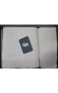 Набор полотенец SIKEL из 2-х предметов (50*90 и 70*140) MOTIF GUPUR персиковый