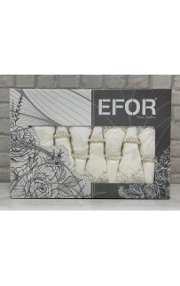 Скатерть EFOR KDK SET 160*220 8 салфеток- крем KREM