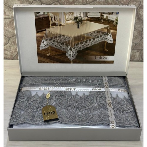 Скатерть EFOR LUKKA 160x220 прямоугольный (серый) GRI