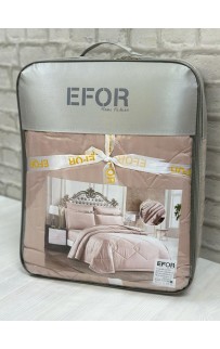 КПБ EFOR SATIN GULKURUSU с одеялом сухая роза евро