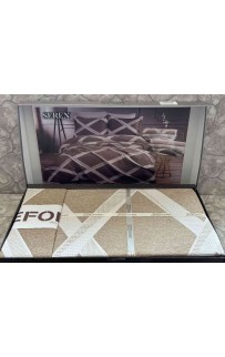Покрывало EFOR Pique Bedspread SEREN (240*260) с наволочками капучино CAPI