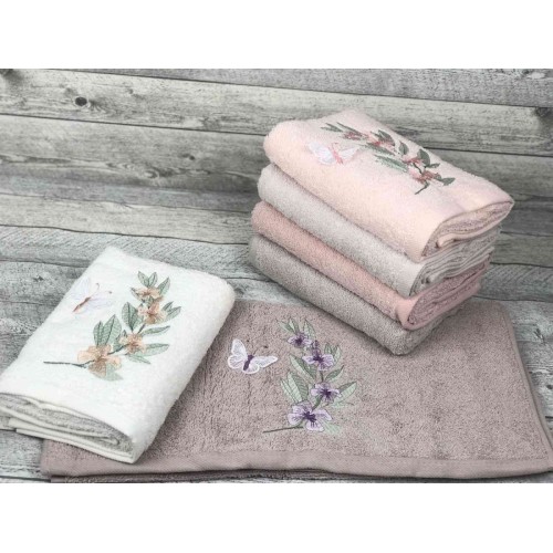 Полотенце EFOR ELIT 6 шт хлопок (50*90) модель бабочка