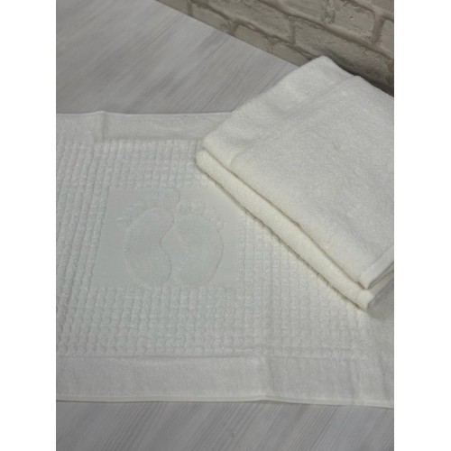 Набор полотенец EFOR из 3-х предметов (50*70;50*90;70*140) KREM (кремовый) ножки