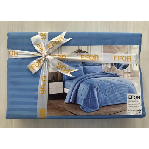 КПБ EFOR SATIN A.MAVI голубой1,5