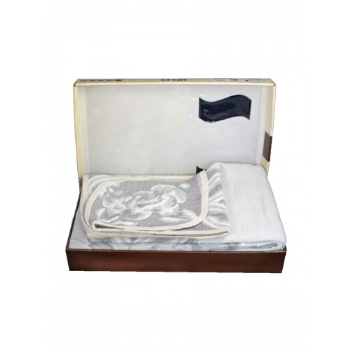 Покрывало EFOR гобеленовое двухстороннее FLORA (250*260) серый GRI