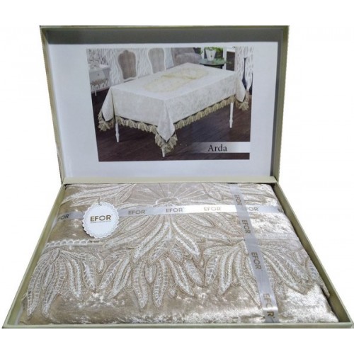 Скатерть EFOR ARDA 160*220 прямоугольная капучино