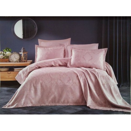 Покрывало EFOR (Gardines) с наволочками MONICA (240*260) пудра PUDRA