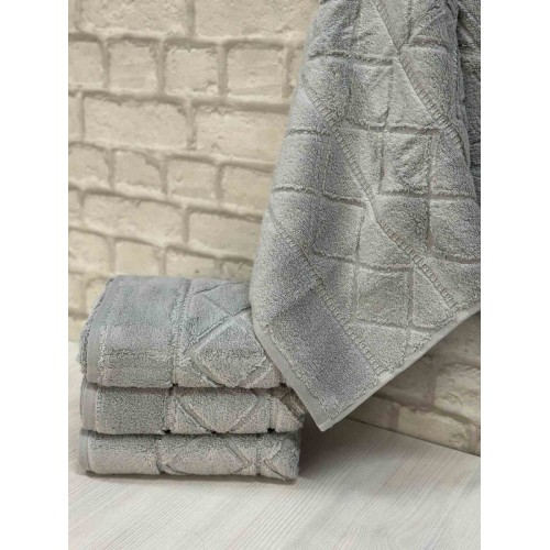 Полотенце LUZZ ROMB (50*90) 4 шт серый