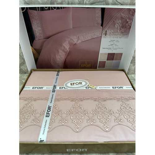 КПБ EFOR RANFORCE (ALMILA NG-45) сухая роза гипюр евро