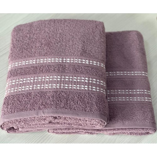 Набор полотенец FITILI BORDUR из 2-х пред (50*90;70*140) сиреневый MOR