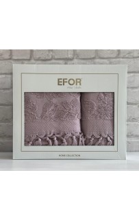 Набор полотенец EFOR из 2-х предметов (50*90.70*140) модель LILYUM NEW COTTONI (лиловый) LILA