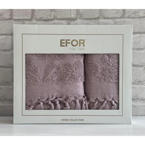 Набор полотенец EFOR из 2-х предметов (50*90.70*140) модель LILYUM NEW COTTONI (лиловый) LILA