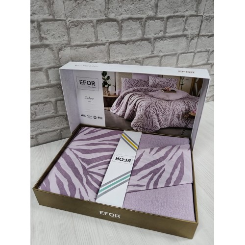 КПБ EFOR RANFORCE (ZEBRA LILA) евро