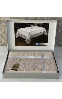Скатерть EFOR MILA 160*300 прямоугольная капучино CAPI
