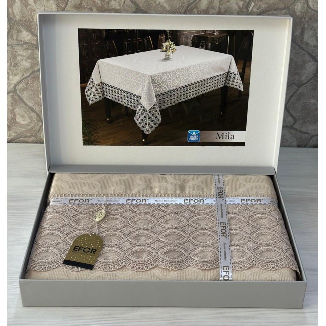 Скатерть EFOR MILA 160*300 прямоугольная капучино CAPI