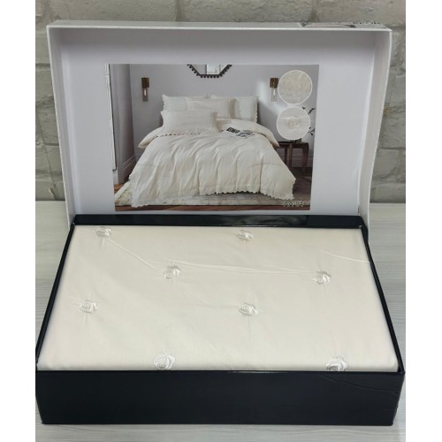 КПБ EFOR COTTONI с гипюром "роза" (АА-04), евро