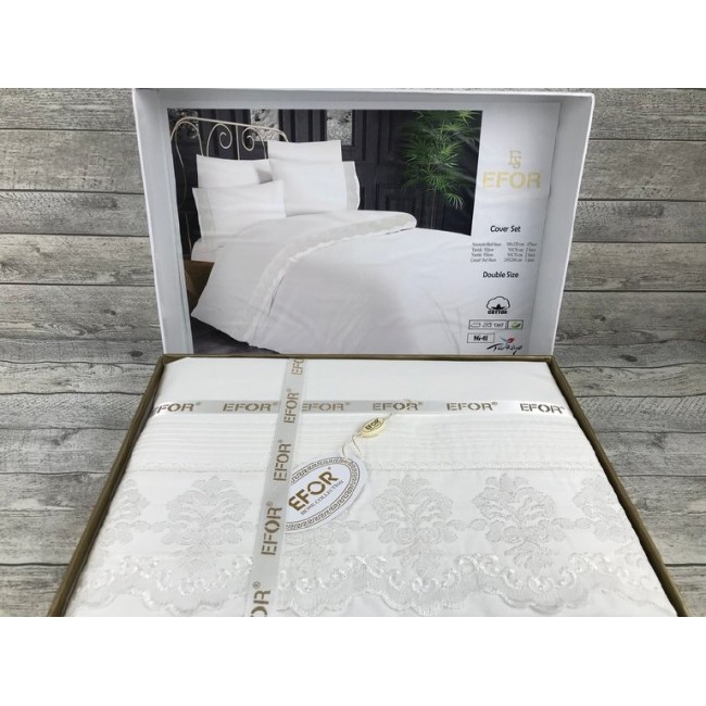 КПБ EFOR RANFORCE (RUYA) евро NG-01 EKRU гипюр