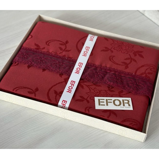 Скатерть EFOR 160x300 KDK бордовый BORDO