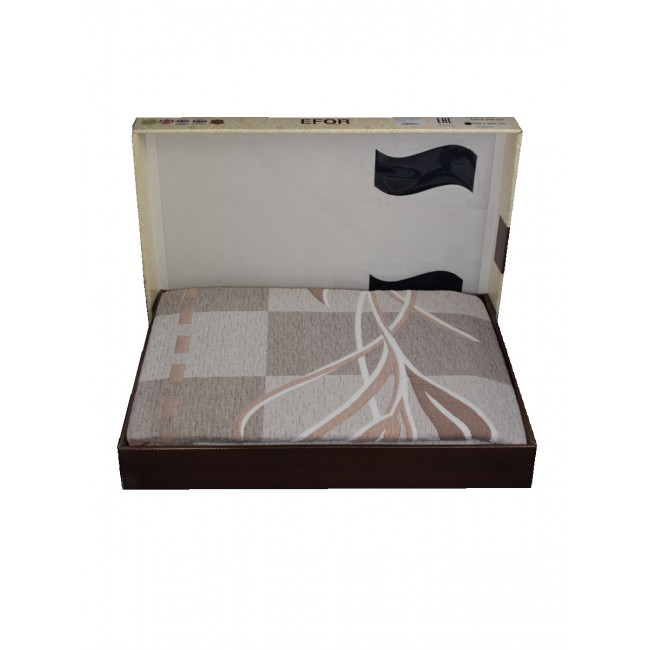 Покрывало EFOR гобеленовое двухстороннее LOTUS (250*260) кофейный KAHVE