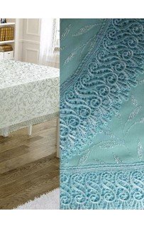 Скатерть EFOR 160x220 KDK YESIL бирюзовый
