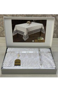 Скатерть EFOR MELISA 160*220 прямоугольная белый BEYAZ Скатерть EFOR MELISA 160*220 прямоугольная белый BEYAZ