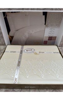 КПБ EFOR RANFORCE (BEREN NG-46) кремовый гипюр евро