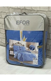 КПБ EFOR SATIN A.MAVI с одеялом голубой евро