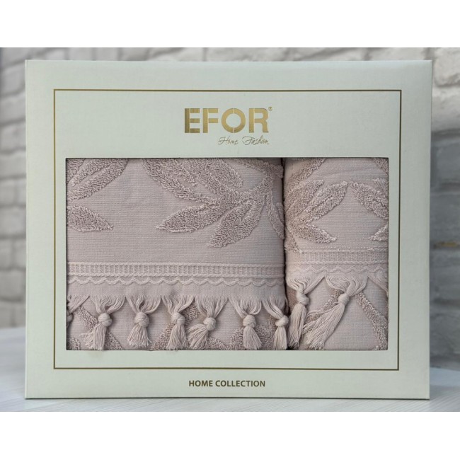 Набор полотенец EFOR из 2-х предметов (50*90.70*140) модель BARBERY NEW COTTONI (сух.роза) GULKURUSU