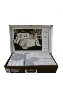 Покрывало EFOR гобеленовое двухстороннее LINDA (250*260) серый GRI