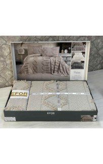 Покрывало EFOR Pique Bedspread DUHAN (240*260) с наволочками серый GRI