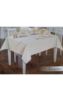 Скатерть EFOR GRANITO 160*220 8 салф ранер (капучино)