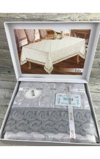 Скатерть EFOR EDA 160*220 прямоугольная серый GRI