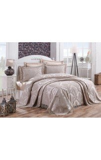 Покрывало EFOR (Gardines) с наволочками DIANA 240*260 бежевый BEJ