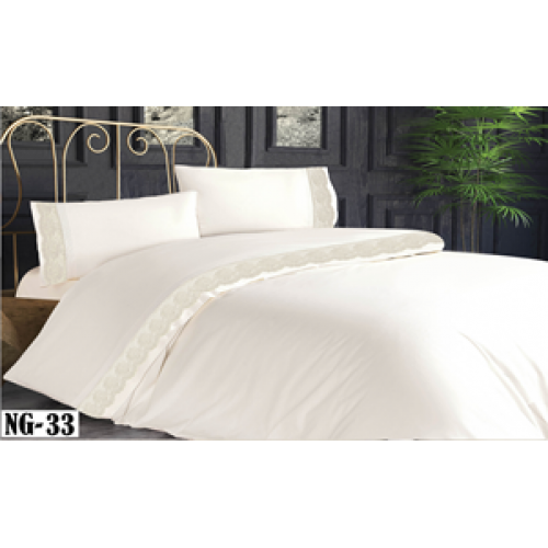 КПБ EFOR RANFORCE (AYTAC NG-33) KREM кремовый гипюр евро