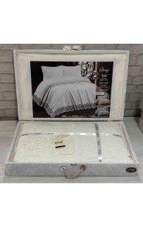 Покрывало EFOR в сундучке BENGI 240*260 с наволочками 2 шт.(50*70) кремовый (KREM) Покрывало EFOR в сундучке BENGI 240*260 с наволочками 2 шт.(50*70) кремовый (KREM)