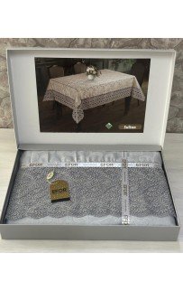 Скатерть EFOR SULTAN 160*300 прямоугольная серый GRI