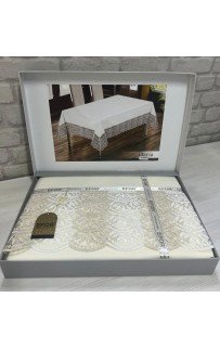 Скатерть EFOR DARIA GARDENYA 160*220 прямоугольная кремовый KREM