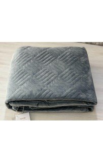 Покрывало COVERLET ПВХ велюр (220*240) серый GRI