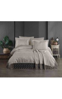 Покрывало EFOR Pique Bedspread MIRAY (240*260) с наволочками серый GRI