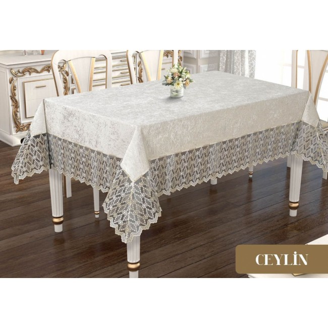Скатерть EFOR CEYLIN 160*220 прямоугольная капучино (S.KAHVE)