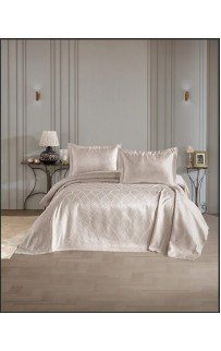 Покрывало EFOR Pique Bedspread SERENA (240*260) с наволочками бежевый BEJ