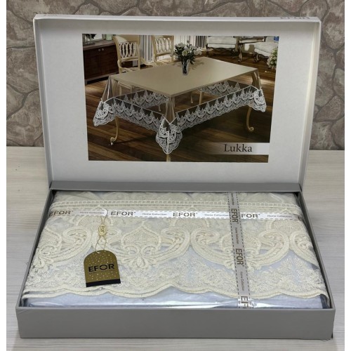 Скатерть EFOR LUKKA 160x220 прямоугольная (кремовый) KREM