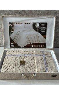 Покрывало EFOR в сундучке EFTELYA 240*260 с наволочками (50*70) кофейный (KAHVE) Покрывало EFOR в сундучке EFTELYA 240*260 с наволочками (50*70) кофейный (KAHVE)